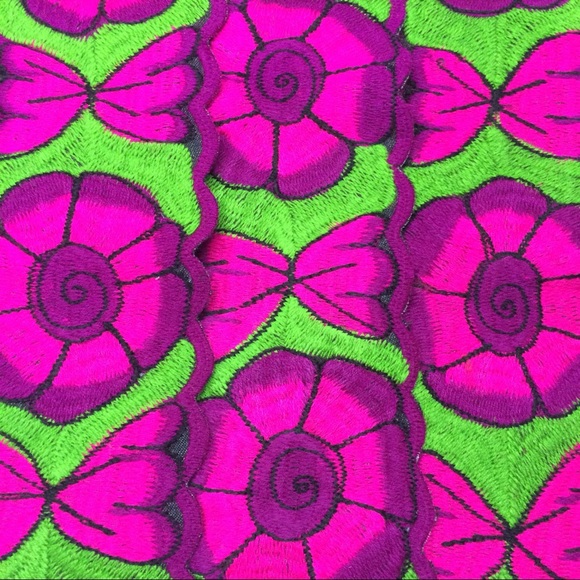 2 New Mexican Embroidered Belts Floral Sach - Picture 4 of 10